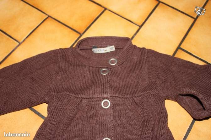 Gilet marron tao 12 mois (image 2)