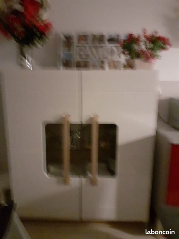 Meuble de salle manger laqué blanc (image 1)