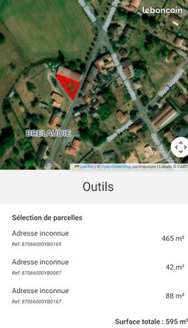 Terrain 595 m² constructible