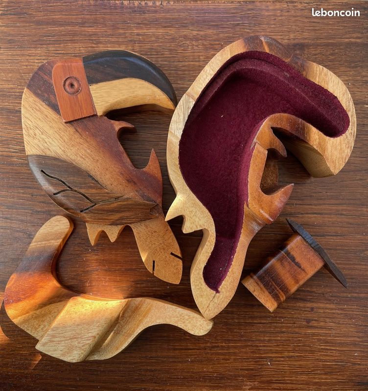 Boîte puzzle de toucan en bois (image 4)