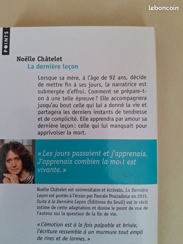 Livre la dernière leçon de Noëlle Chatelet (image 3)