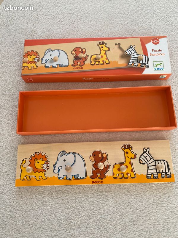 Puzzle en bois Animaux de la savane Djeco (image 2)