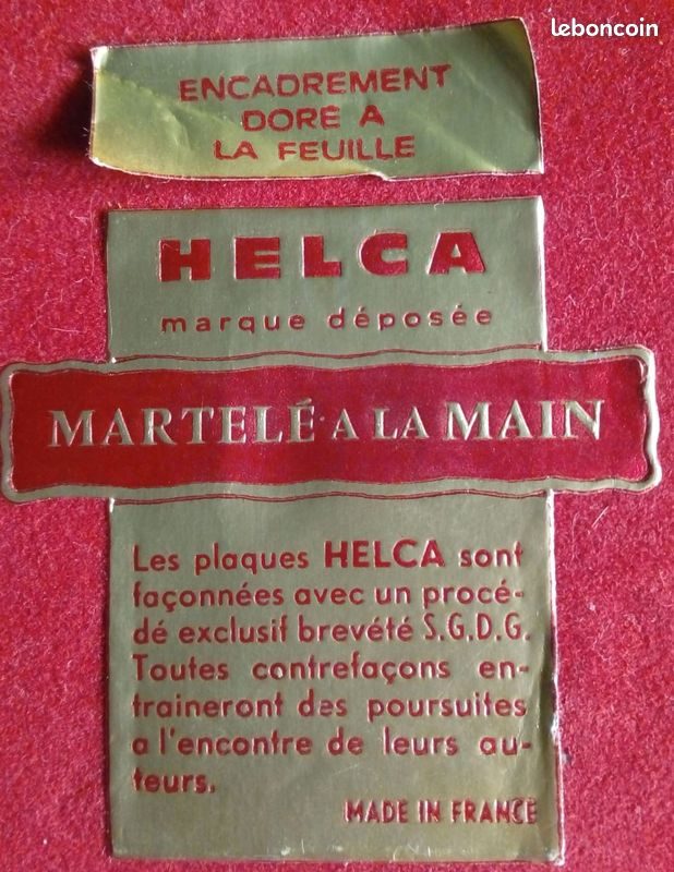 Tableau chromolithographie email Helca : Vierge à l'enfant (image 5)