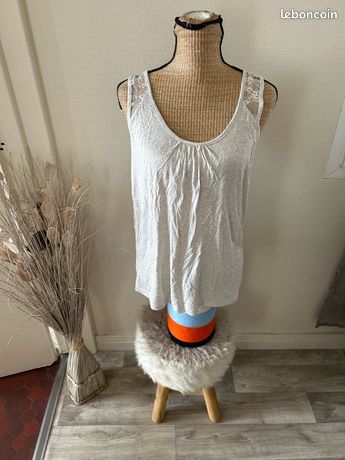 Débardeur Femme Kanabeach Lho-ao - Taille 38, En Viscose Bleue, Neuf Avec étiquette (valeur 39€)