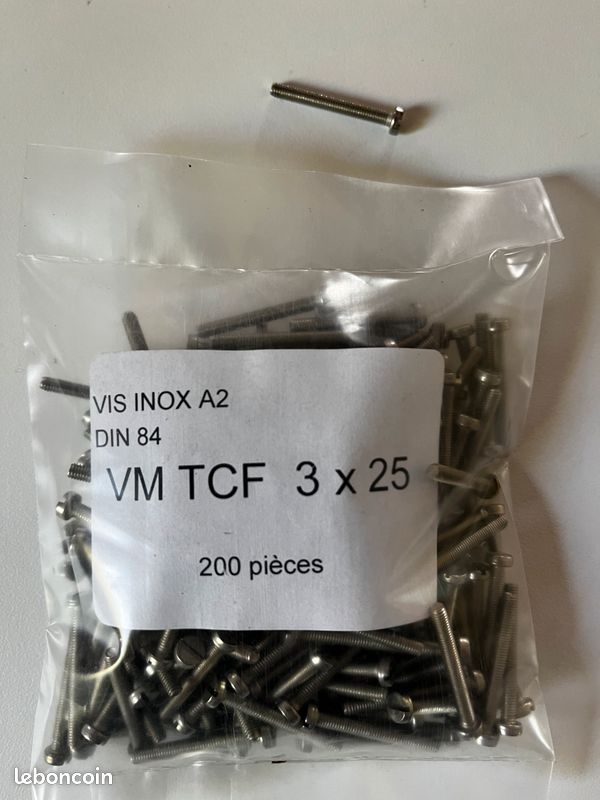 VIS Inox A2 TCF M3x25 (image 2)