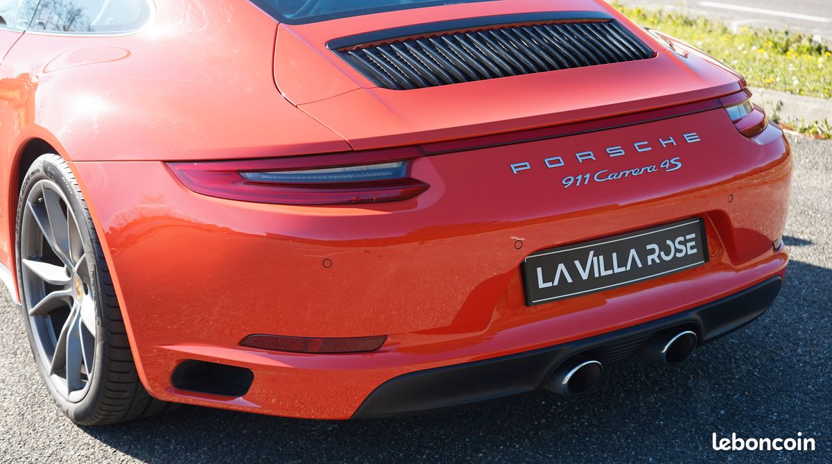 Porsche 991.2 Carrera 4S PDK Orange Lava Intérieur Full Cuir Noir Toit Ouvrant électrique Pack Chrono Sport Plus Echappement Sport à valves Bose Carplay (image 5)