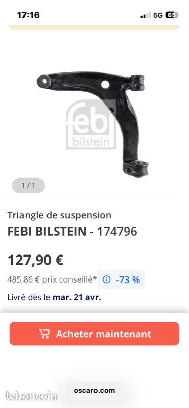 FEBI BILSTEIN Bras De Suspension Avant Gauche Inférieur – Compatible Renault Megane III & Scénic III