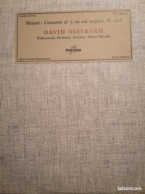 Mozart concerto n 3 David oistrakh vynile (image 1)