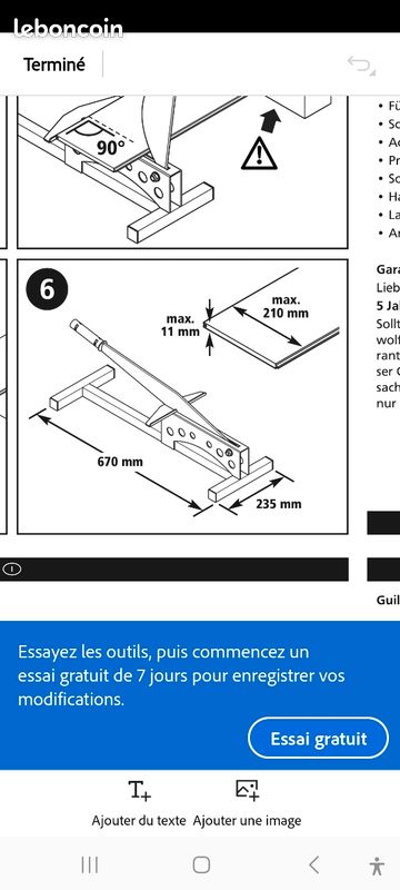Découpe parquet stratifié guillotine en L.O.C (image 2)