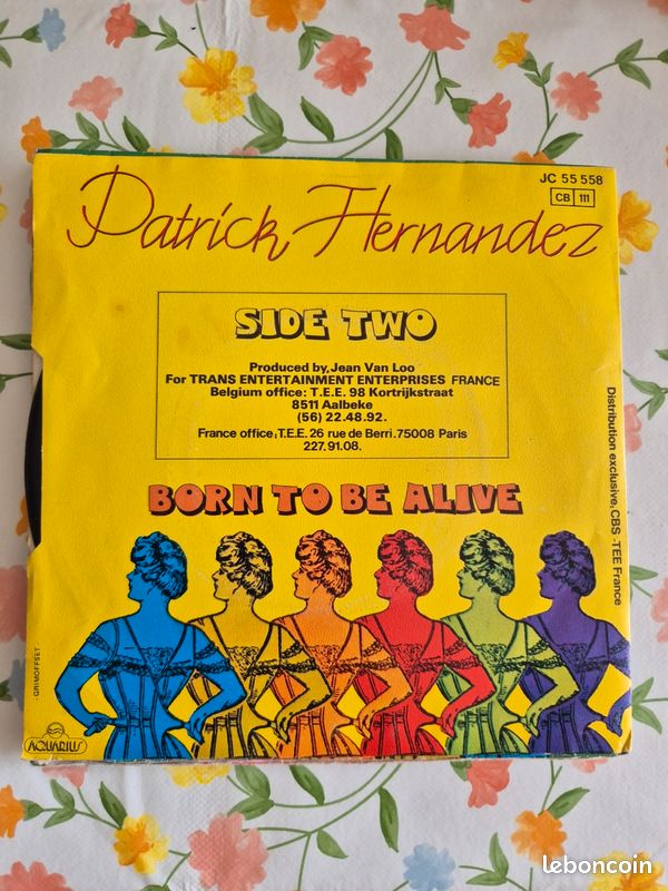 Vinyle 45 tours Patrick Hernandez Born to be Alive (image 2)