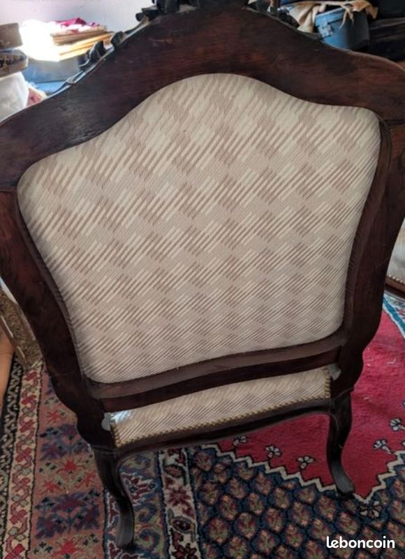Lot de 3 fauteuils acajou NAPOLEON III (image 4)