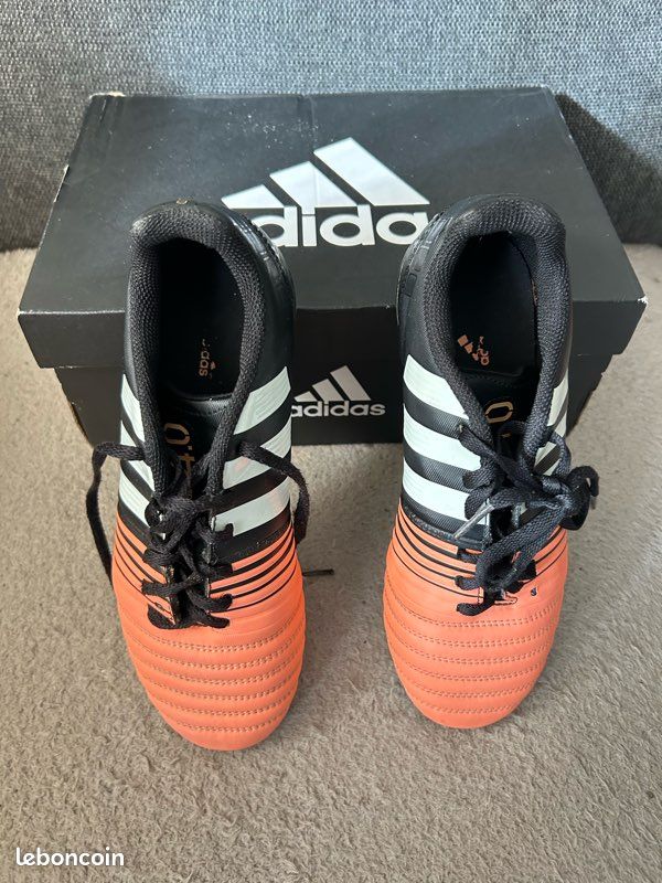 Chaussures de football junior Adidas Noir/orange, pointure 38, en