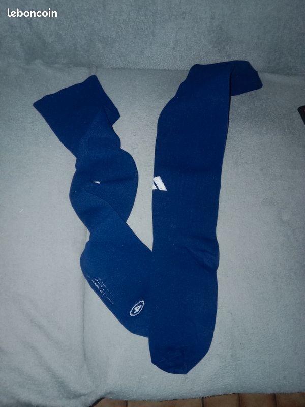 VINTAGE Paire de chaussettes de FOOTBAL' ADIDAS Neuve Taille 4 (Maillot porté) BELLE AFFAIRE (image 1)