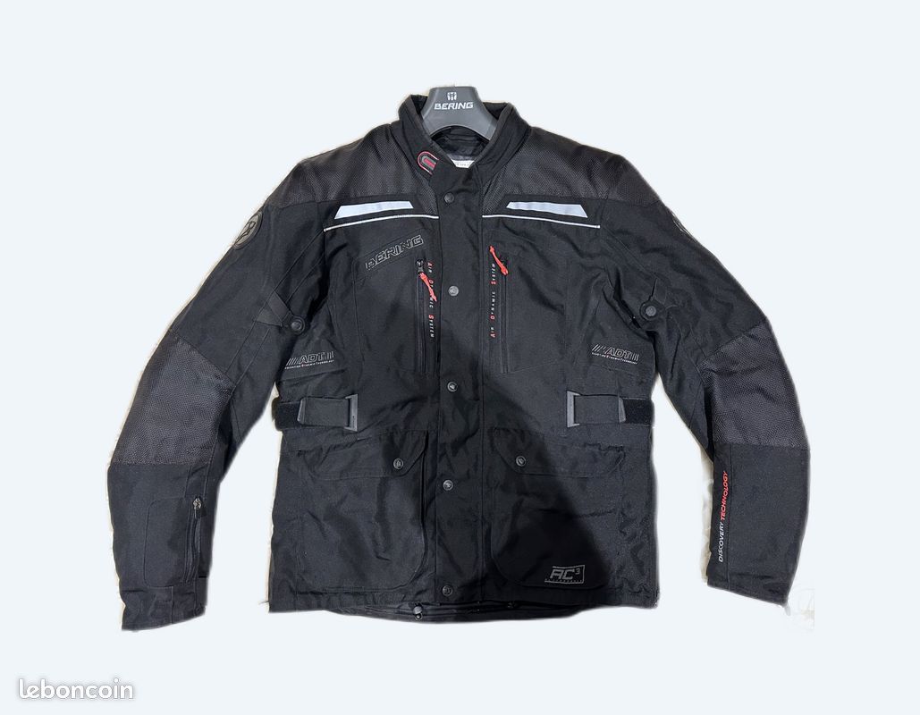 Veste moto saisons BERING TANGO noir taille XL bon état Vêtements