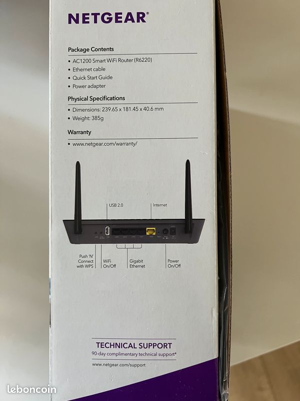 Netgear AC 1200 Smart wifi Router (image 2)