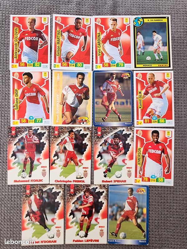 Lot cartes panini Monaco (image 1)
