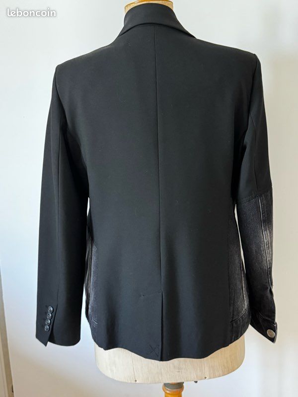 Blazer Desigual Femme Brodé - Coton, Blanc, Taille 42 - Occasion En Excellent état