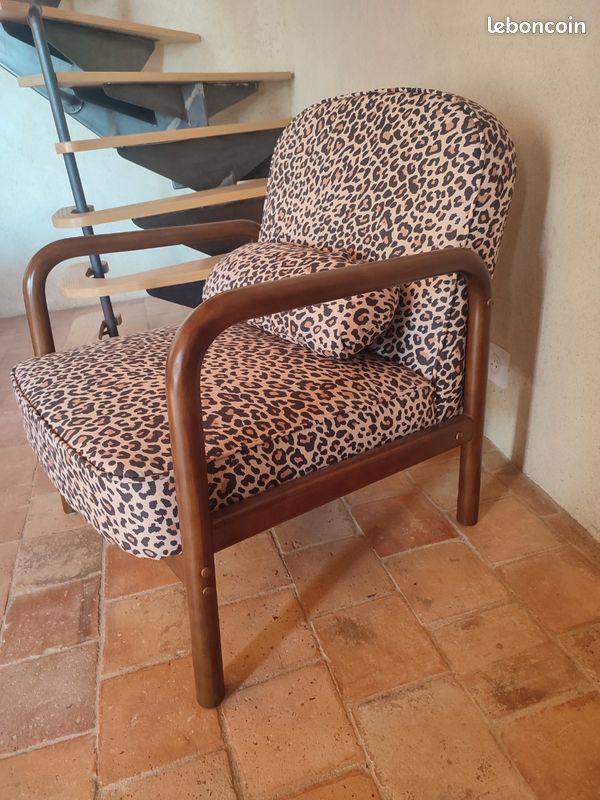 Fauteuil léopard scandinave neuf (image 2)