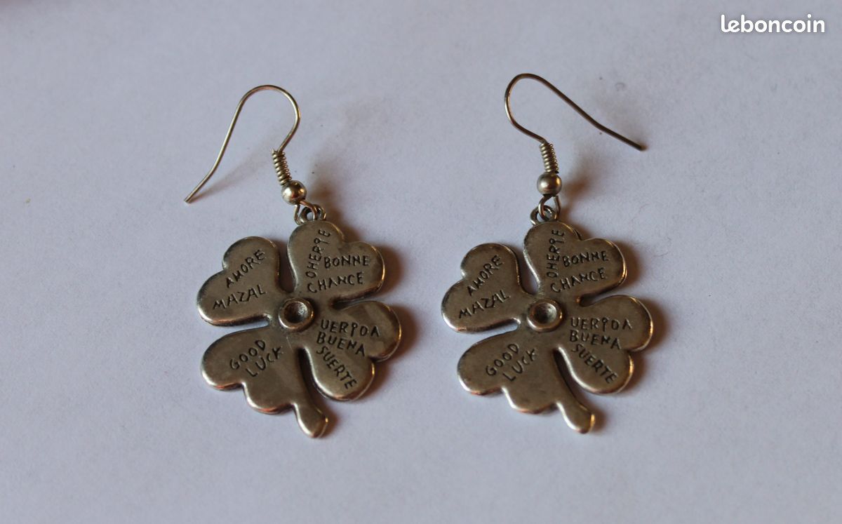 Boucles d'oreilles trèfle (image 2)