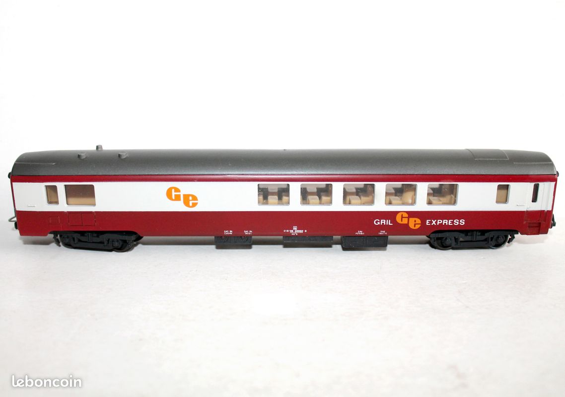 309267 LIMA Wagon Corail voiture gril express boite SNCF Train HO 1980's - Modélisme 309267 LIMA Wagon Corail voiture gril express boite SNCF Train HO 1980's - Modélisme
