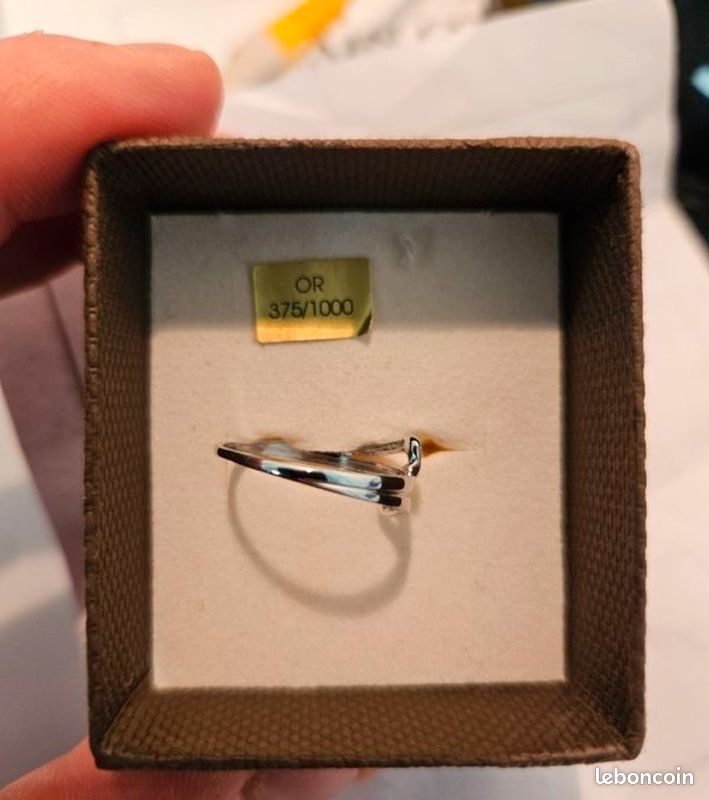 Bague Or blanc avec certificat (image 3)
