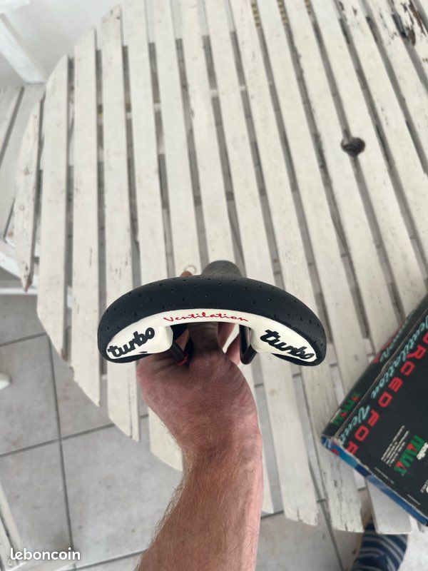 Selle Vintage Selle Italia Turbo Blanche - Route / VTT - Années 80 - Italie