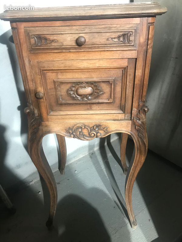 Meuble ancien marbre et bois (image 3)