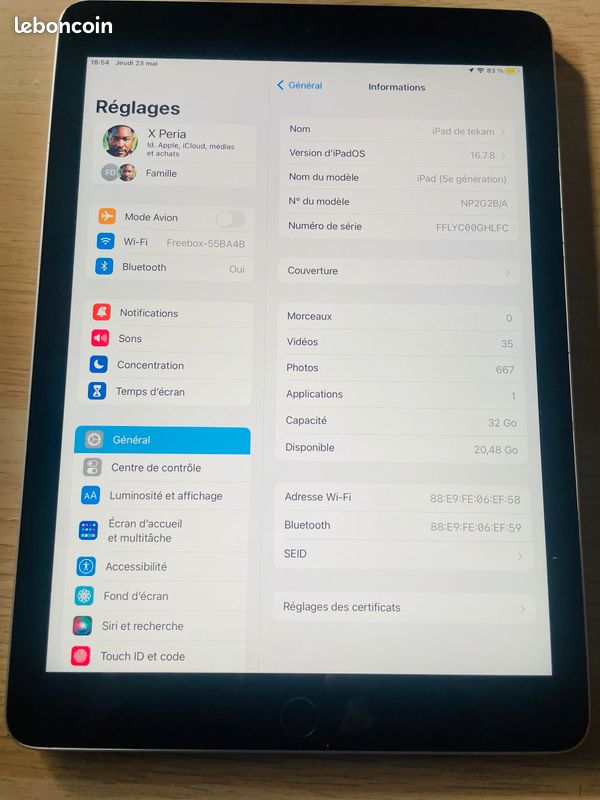 IPAD 5e génération 32 go (image 3)