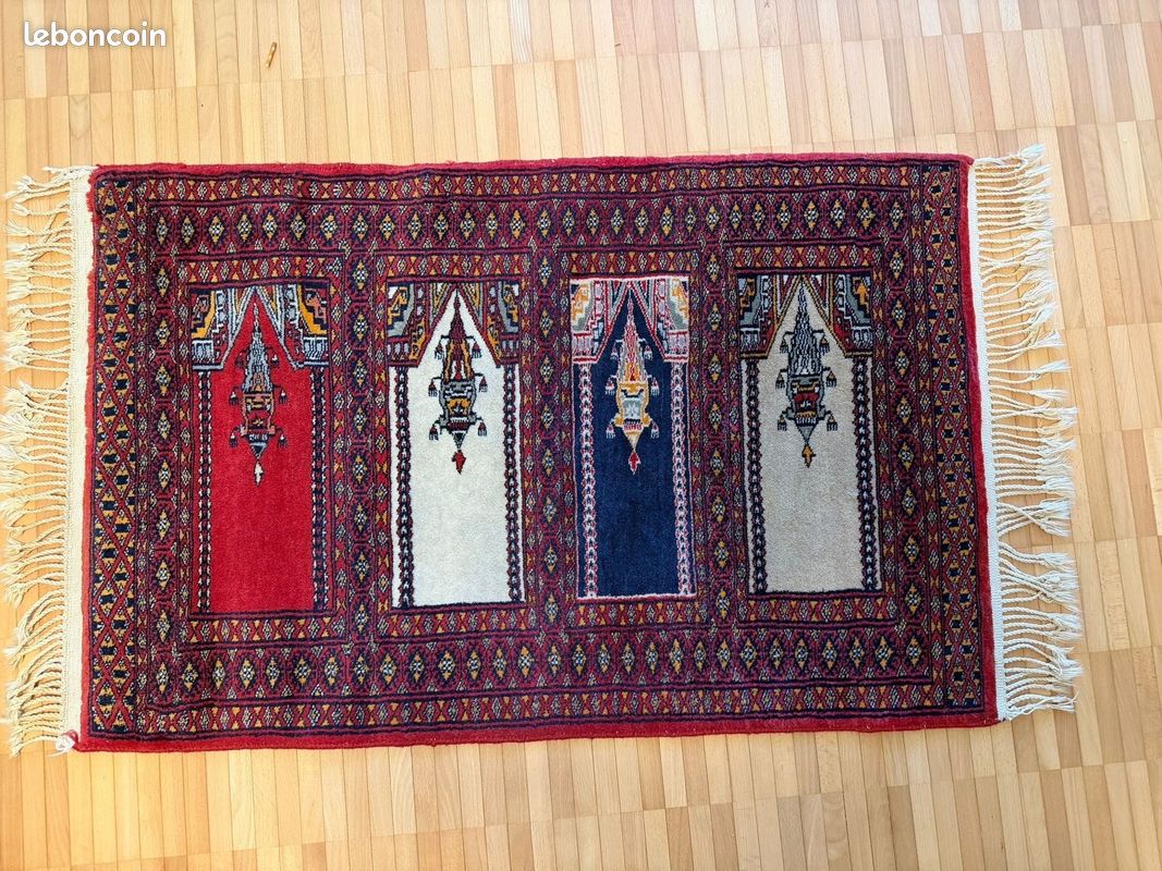 Grand Tapis Persan Balouch – 204x104 Cm – Laine Et Coton – Noué Main – Dicarpet