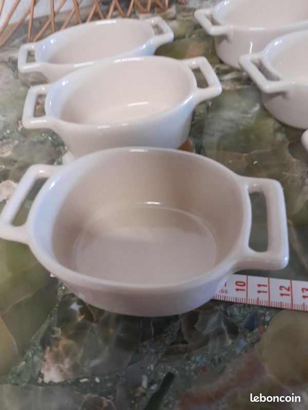 Lot de 6 cocottes beige porcelaine (image 3)
