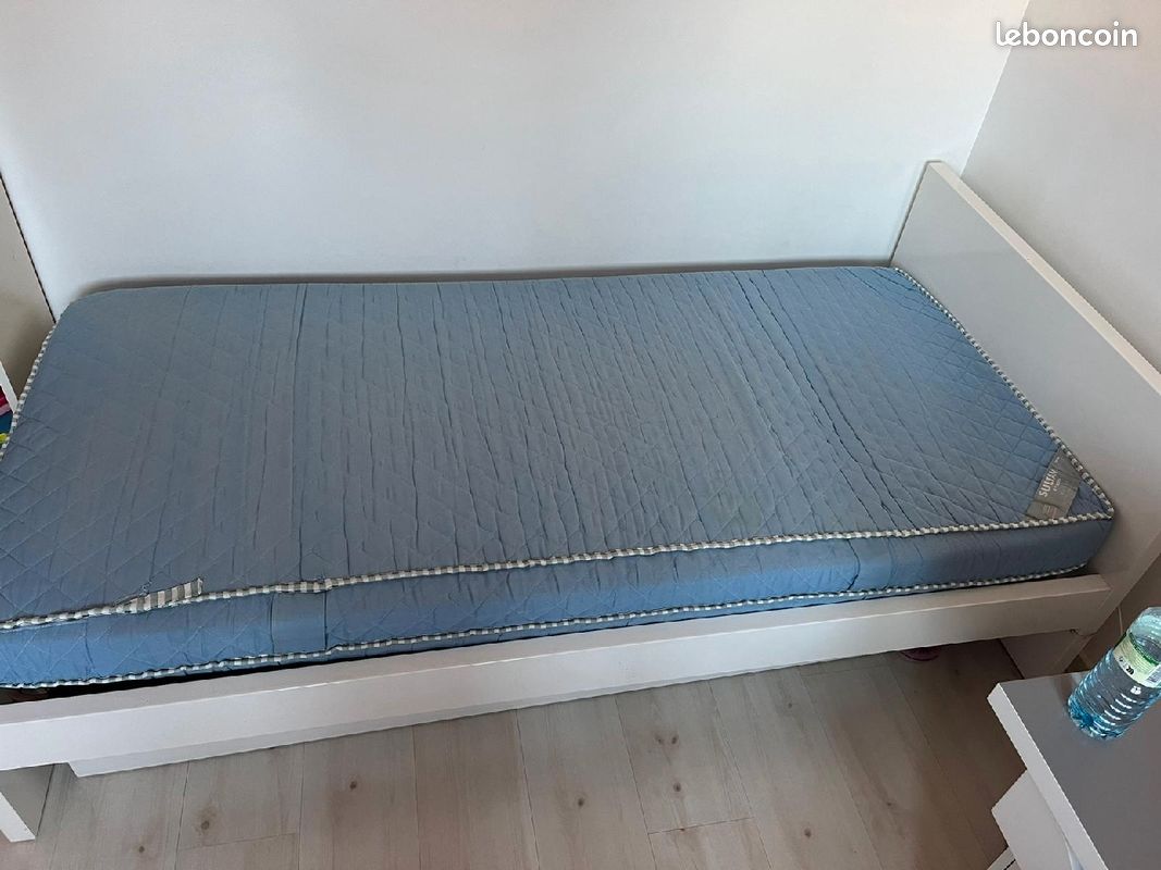 Lit + sommier + matelas 2m×0,9m (image 3)
