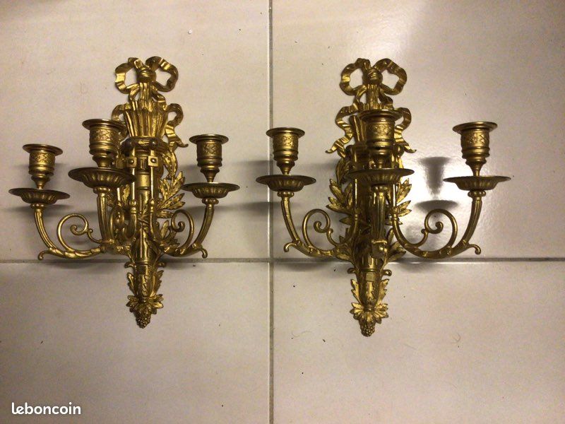 Paire appliques bronze (image 1)
