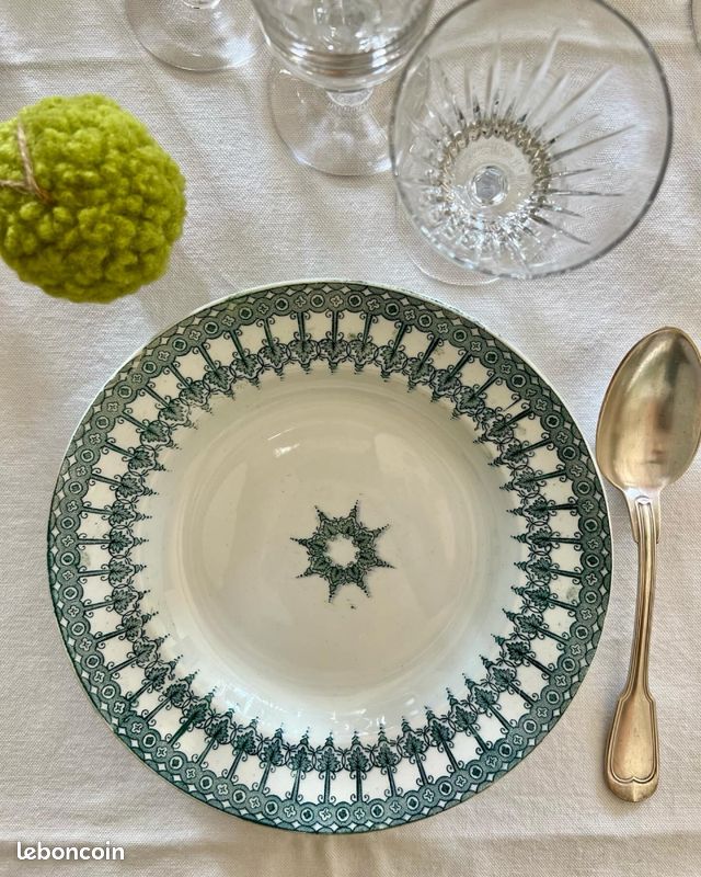Trio d’assiettes creuses Vintage - Persan St Amand & Hamage (image 6)