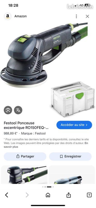Support pouceuse Festool Rotex Tout Diamètre