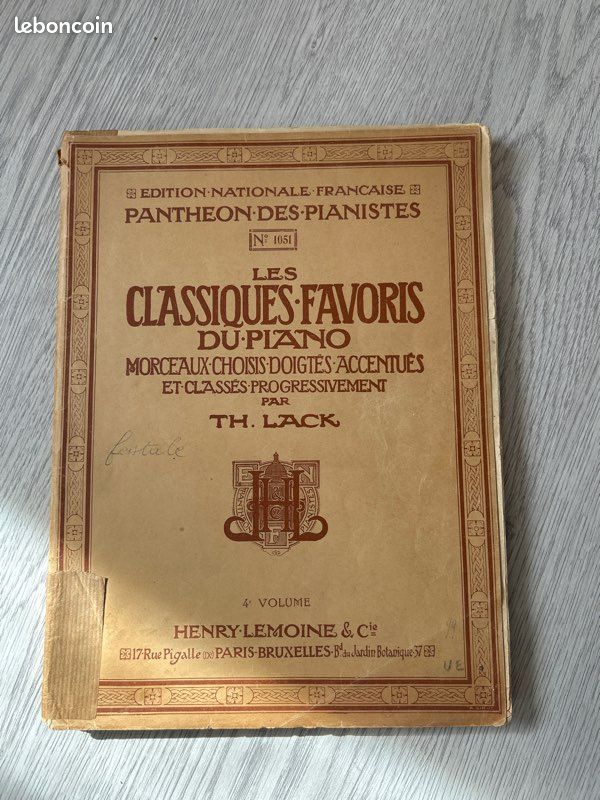 Partition classique favoris piano (image 1)