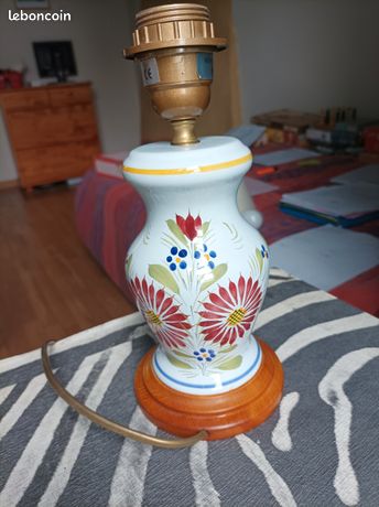 LAMPE A PETROLE En Faience Henriot-Quimper EUR 50,00 - PicClick FR