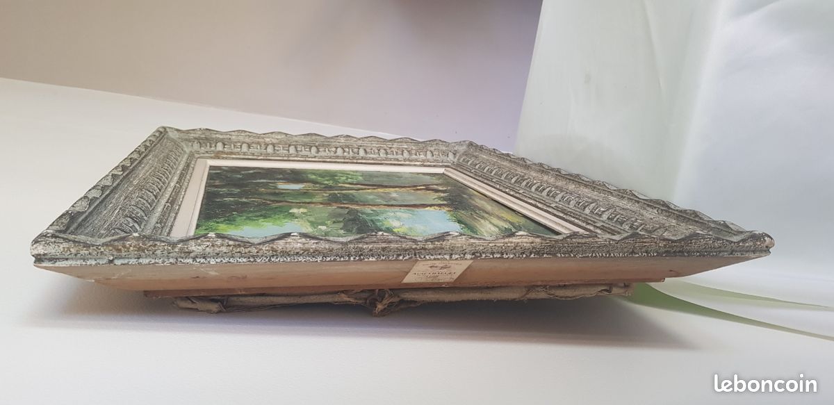 Peinture sur toile René Latour encadré 1950 (image 5)