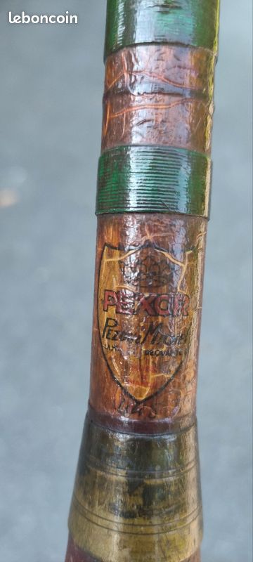 Vintage canne à bambou refendu de très bonne qualitée de