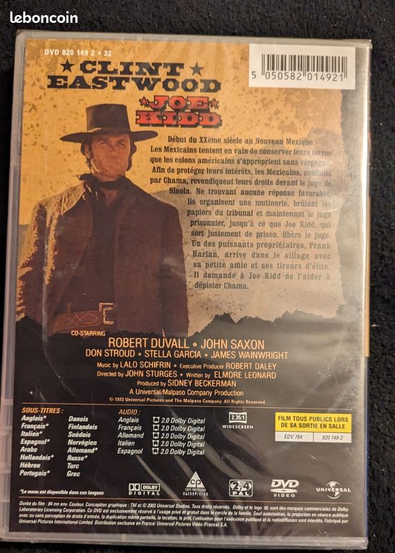 DVD " Joe Kidd" Neuf (image 2)