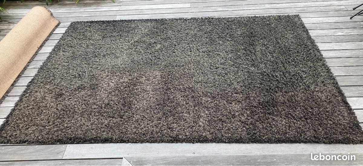 Tapis super Shaggy poils 2mx3m chocolat (image 1)