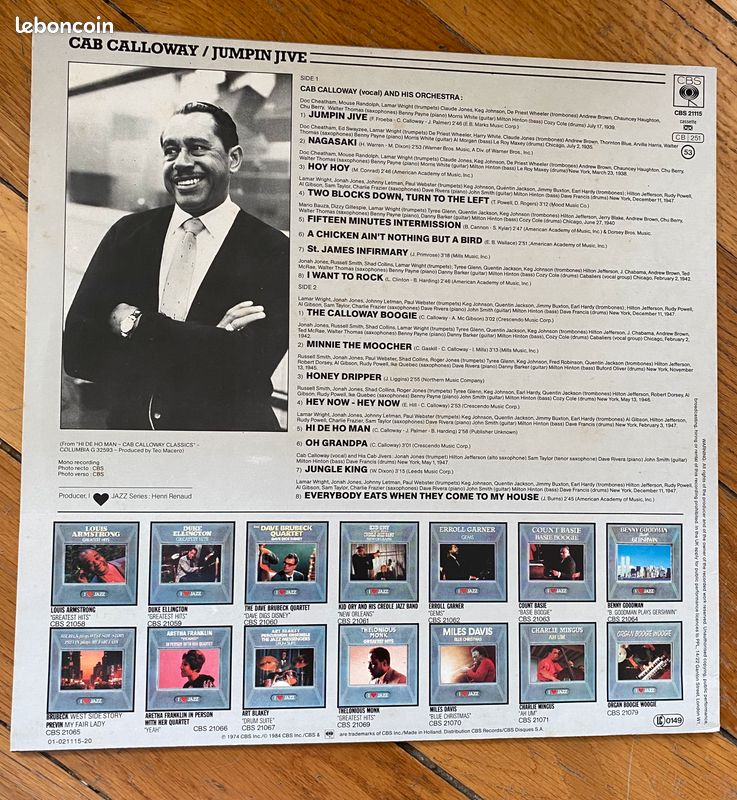 Vinyle - Cab Calloway - Jumpin Jive - CBS 21115 (image 3)