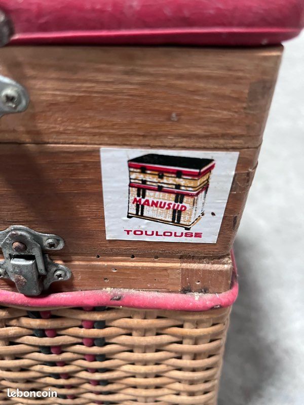 Vieux Panier De Pêche En Osier (creel) – Idéal Déco Cabane Ou Lac
