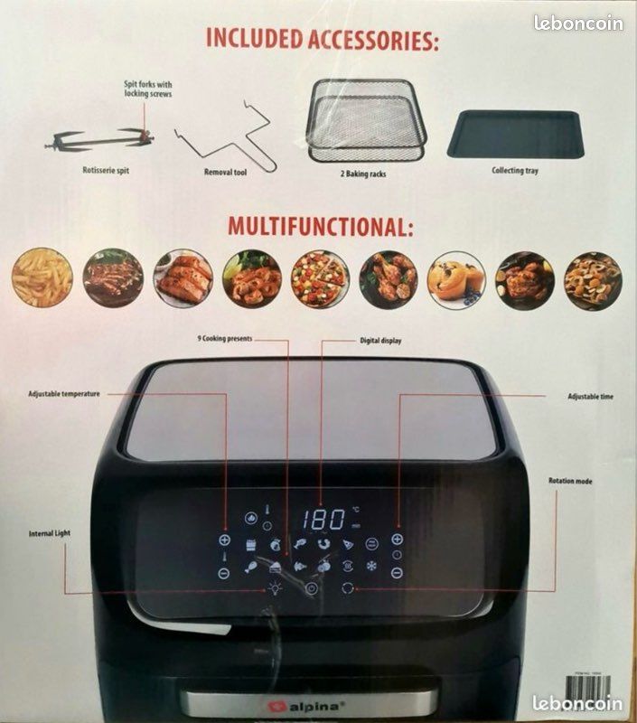 Air fryer four Alpina friteuse Alpina (image 3)