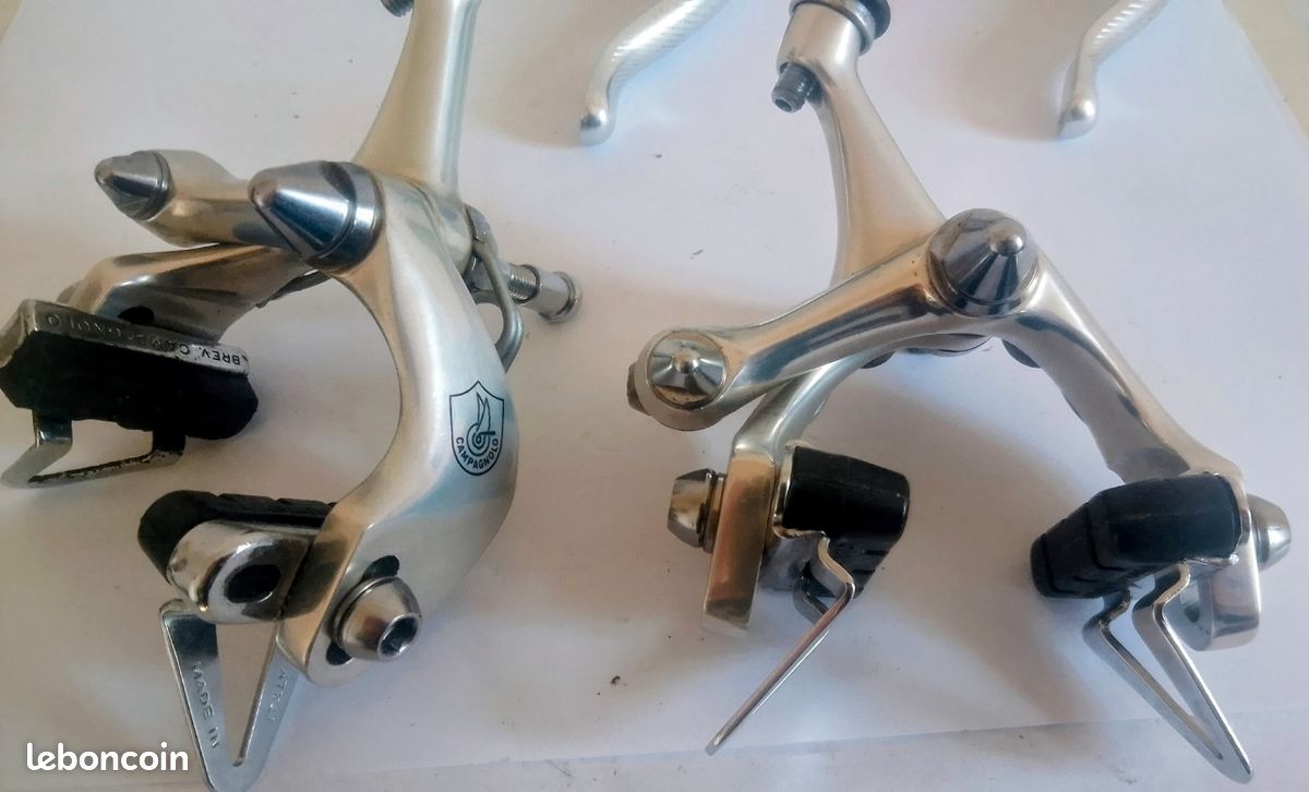 Leviers De Frein Vintage Campagnolo C Record/Athena - Aluminium Noir, Années 80