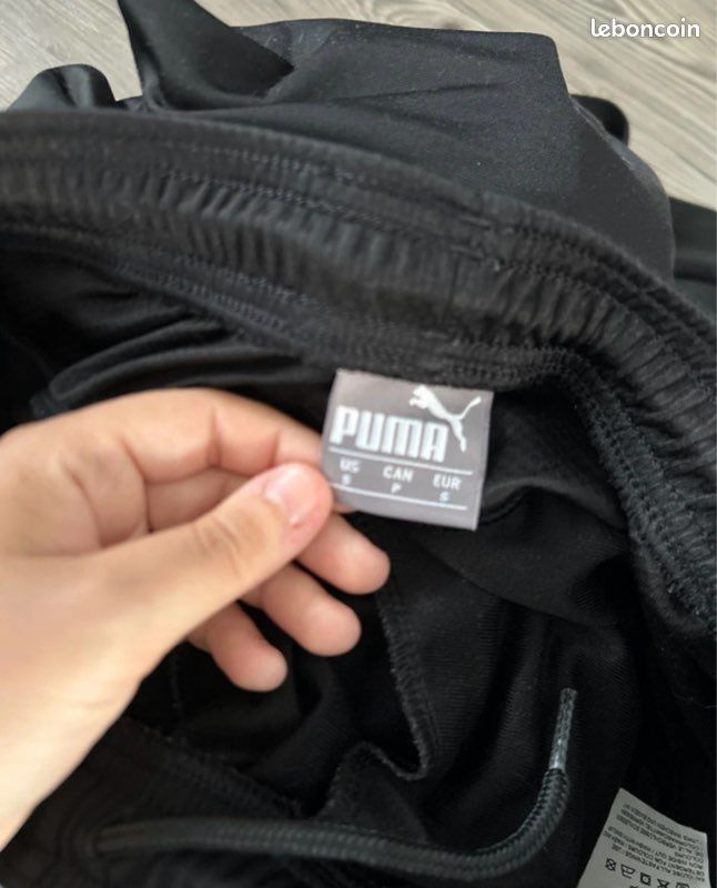 🖤🧡 Puma OM – Bas de survêtement homme noir logo orange – Taille S (image 5)