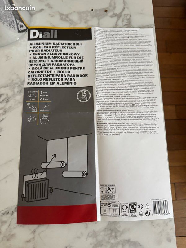 Réflecteur chaleur radiateur (rouleau aluminium) (image 2)