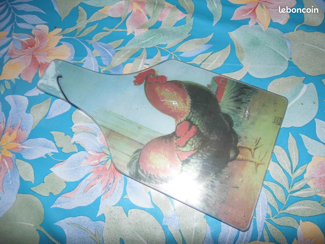 Planche verre décor coq (image 1)