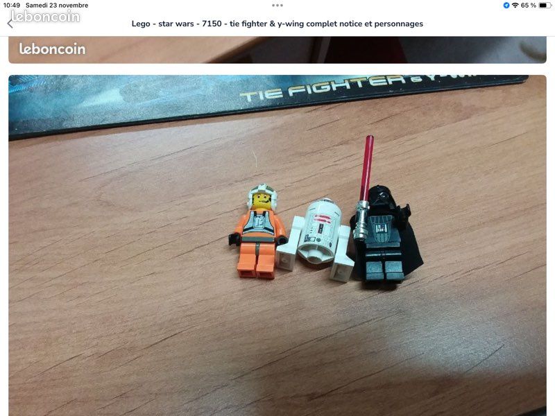 Lego - star wars - 7150 - tie fighter & y-wing complet notice et personnages (image 5)