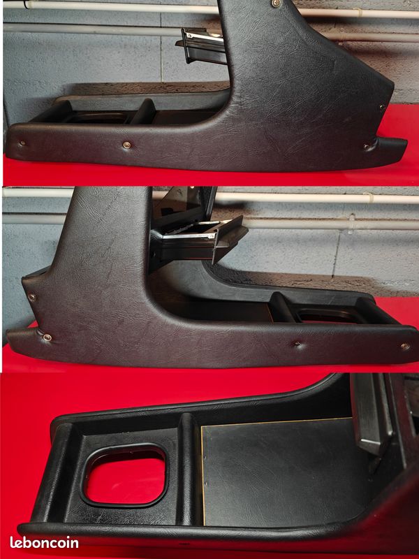 Accoudoir Central Universel Pour BMW E21 E30 E36 - Cuir Effet Carbone Noir - Neuf Sous Boîte