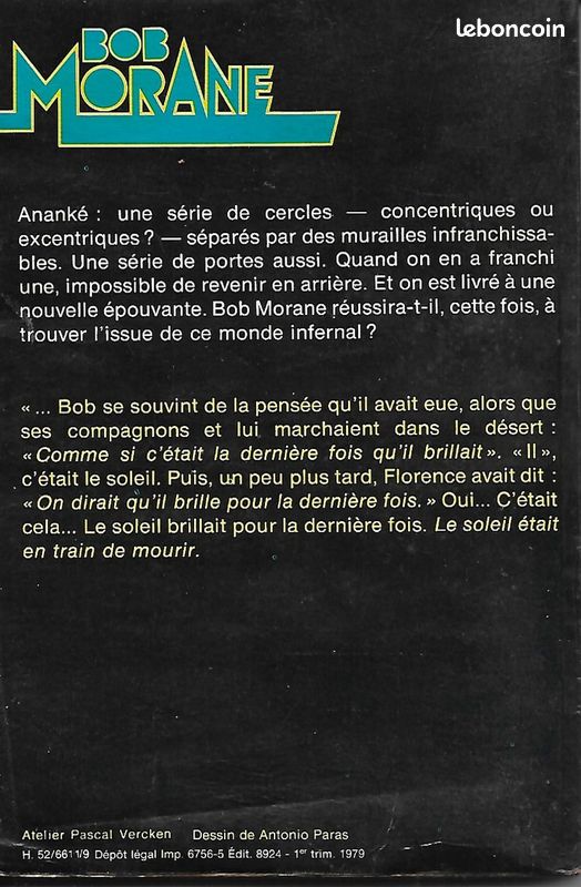 Bob Morane – Les Plaines d’Ananké – 4ème Volume du « Cycle d’Ananké » - EO Inédit 1979 - 146ème aventure - Librairie des Champs Elysées n° 12 (image 2)